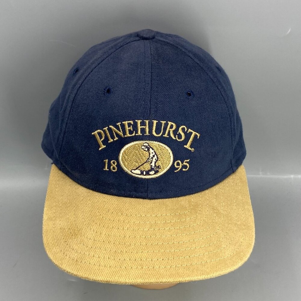 Vintage New Era Low Profile Golf Hat Mens Blue Pinehurst Resort 1895 Strapback